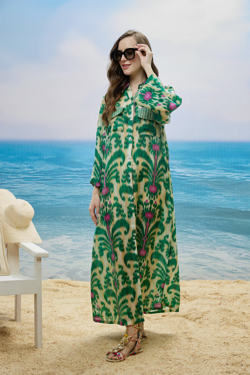 Zanzibar Ikat Shirtdress