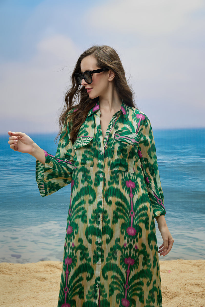 Zanzibar Ikat Shirtdress