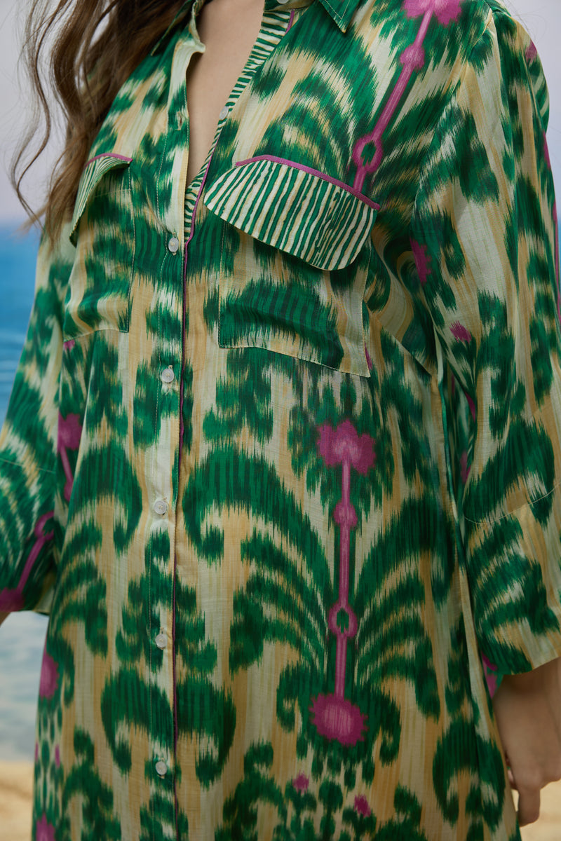 Zanzibar Ikat Shirtdress