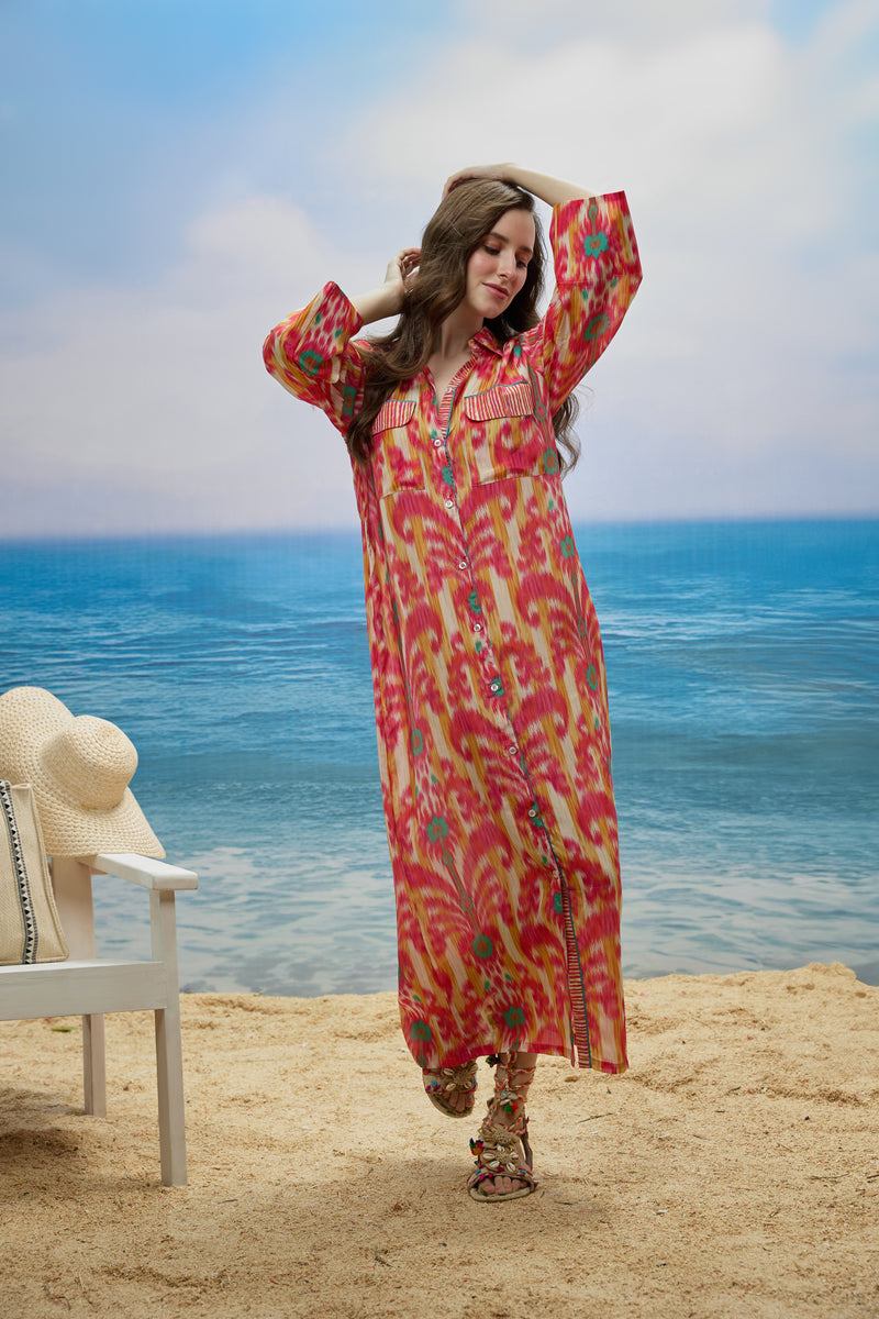 Zanzibar Ikat Shirtdress