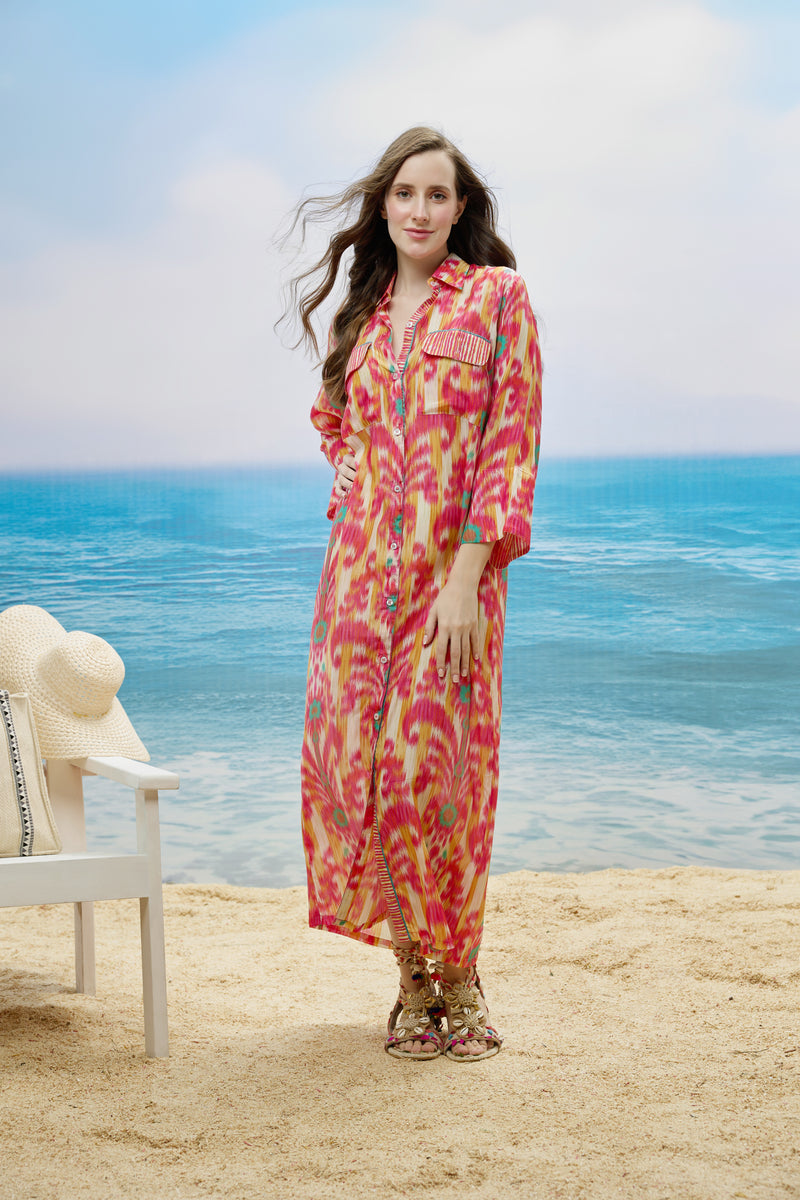 Zanzibar Ikat Shirtdress