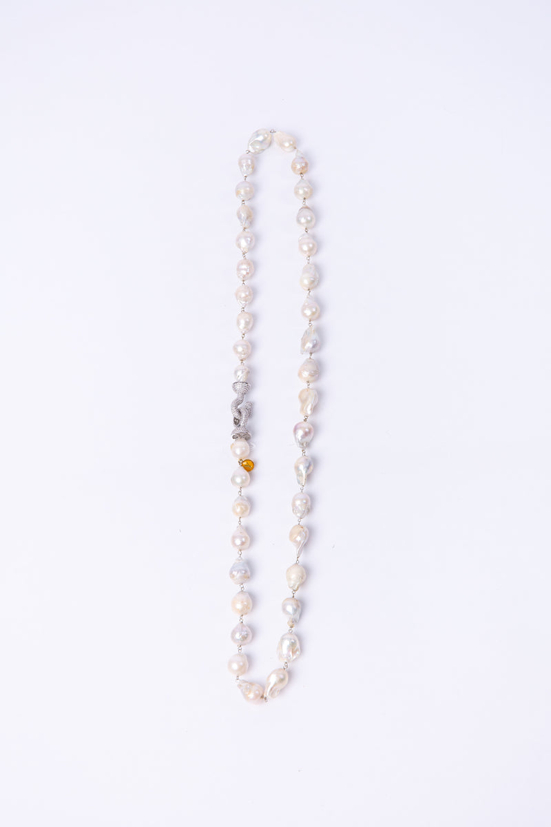 Rhea Baroque Pearl Necklace (Long)