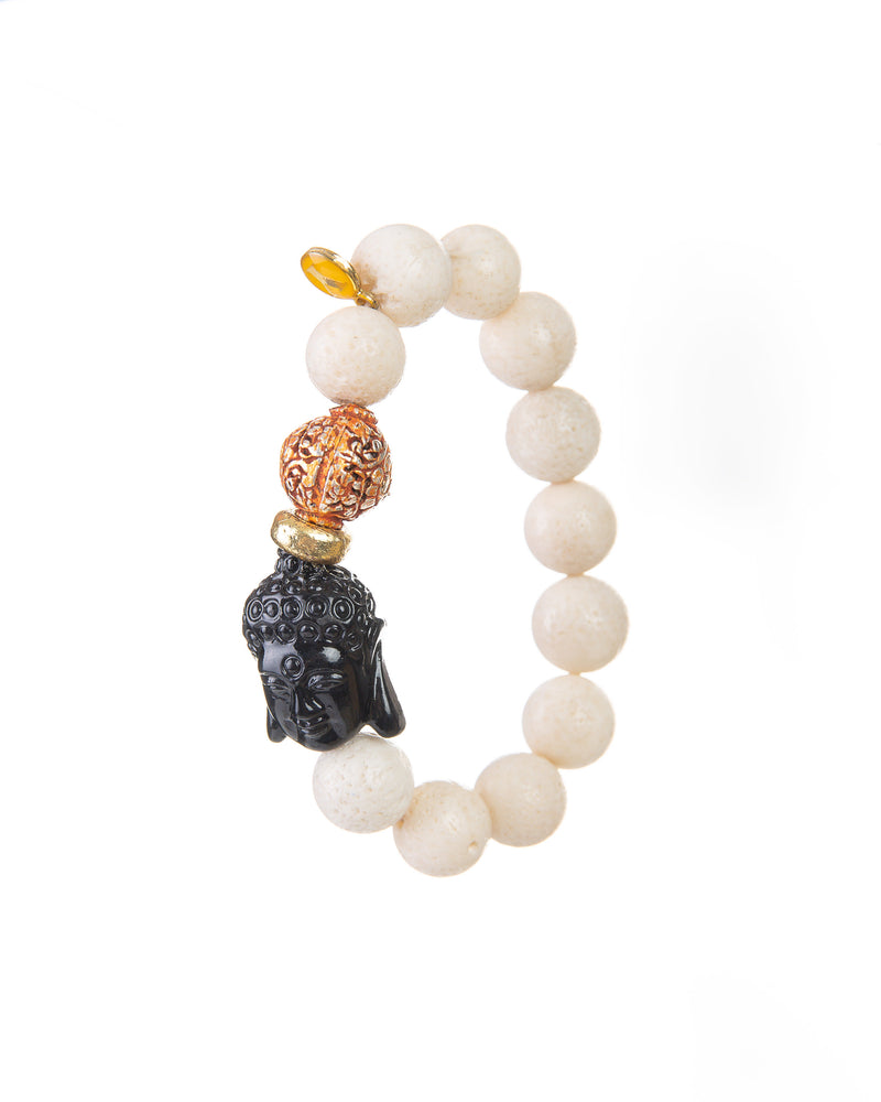 Buddha And OM Lava Rock Bracelet – Kulae