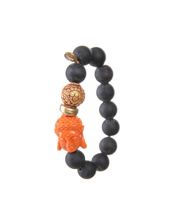 Peace Bracelet (Black Lava Buddha Bracelet)