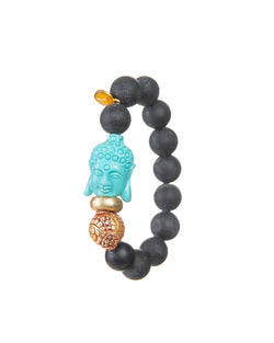 Peace Bracelet (Black Lava Buddha Bracelet)