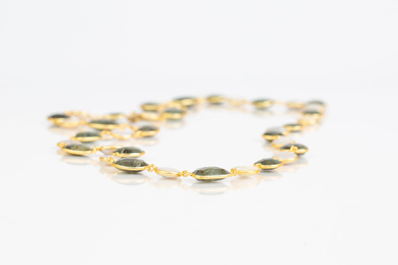 Mia Necklace (Tourmaline & Flat Pearls)